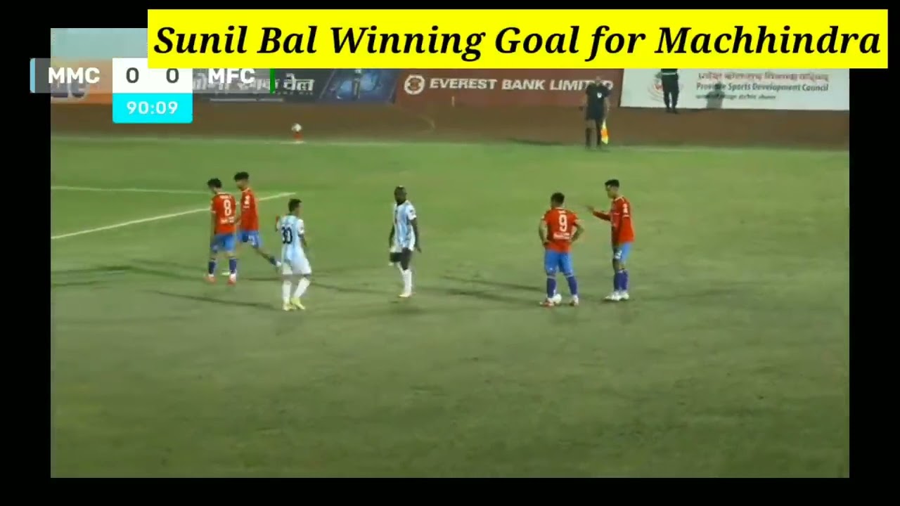 Manang vs Machhindra  worldclass freekick Goal by Sunil Bal   A division league  MMC vs MFC