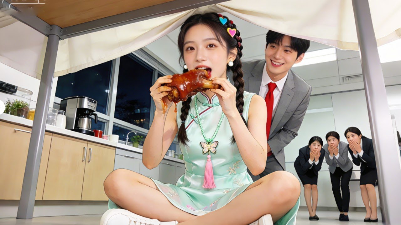 CEOは20年間笑わなかったが、田舎の少女が机の下でお菓子を食べているのを見た瞬間！笑いが止まらない！恋！#ceo