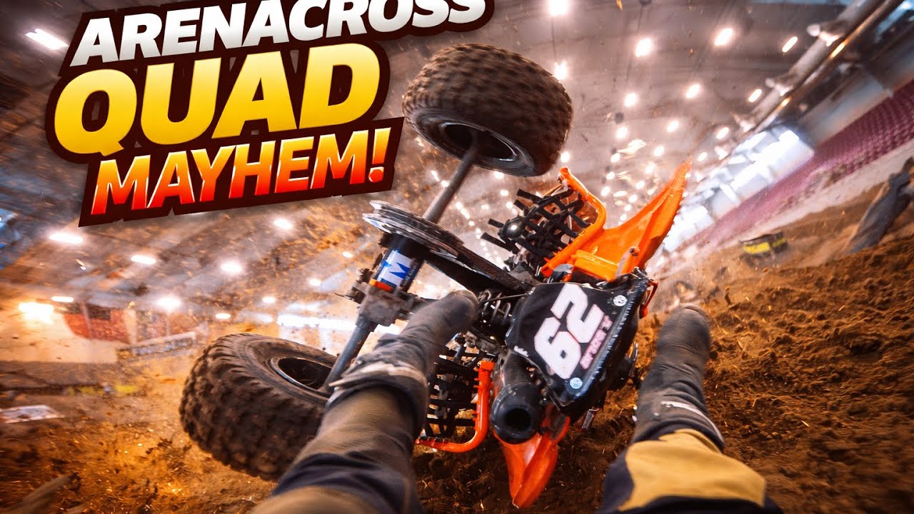 &ldquo;BRUTAL Quad Racing YFZ450r Arenacross Crashes and Close Calls!&rdquo; This race didn&rsquo;t go as planned!!!