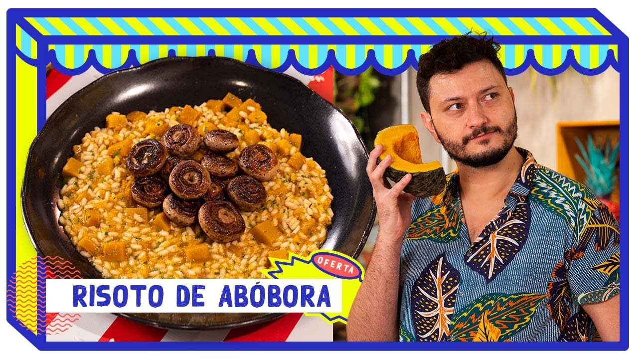 RISOTO VEGANO DE ABÓBORA E COGUMELOS FÁCIL E RÁPIDO | Receitas Veganas | Rafael Ribas