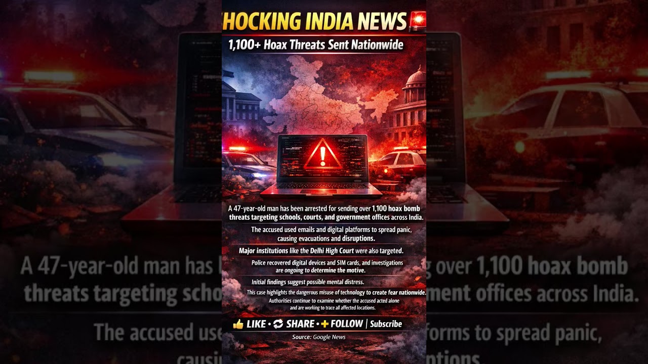 🚨 SHOCKING INDIA NEWS: 1,100+ HOAX THREATS EXPOSED 🇮🇳 #googlenews #karnataka #hoaxthreats #trending