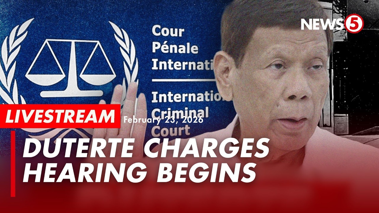 LIVE | Duterte sa ICC: Confirmation of charges hearing vs. ex-pres. Rodrigo Duterte (Feb. 23, 2026)