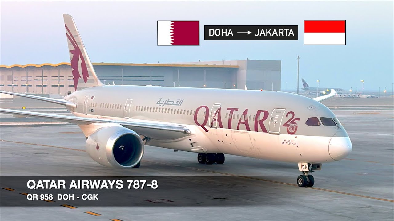 FIRST TIME TO INDONESIA! | Qatar Airways 787-8 | Doha ✈ Jakarta | Economy Class