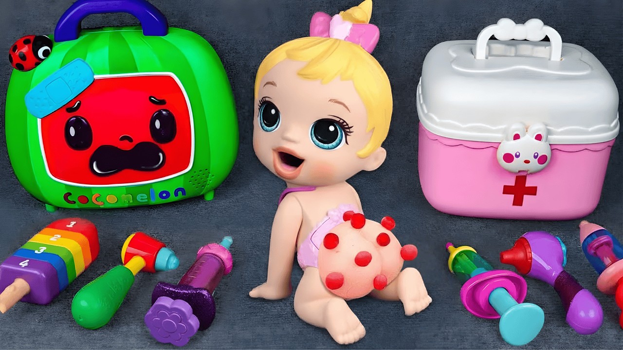 20 Minutos Satisfatórios De Unboxing Da Coleção PINKFONG E Coleção De Médico ASMR | Funny Toys ASMR