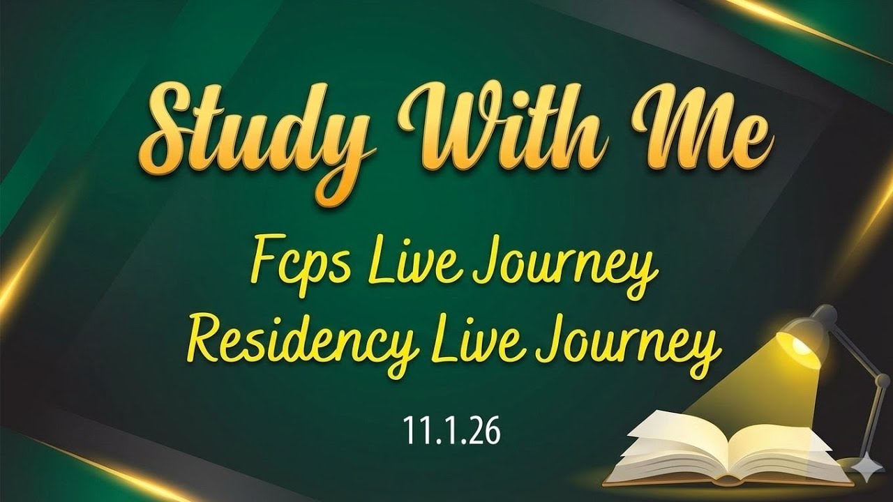 🎥 Study with Me | Live Study Session 1 | FCPS Part 1 | MS | Topic:  G.physiology | 11.1.26