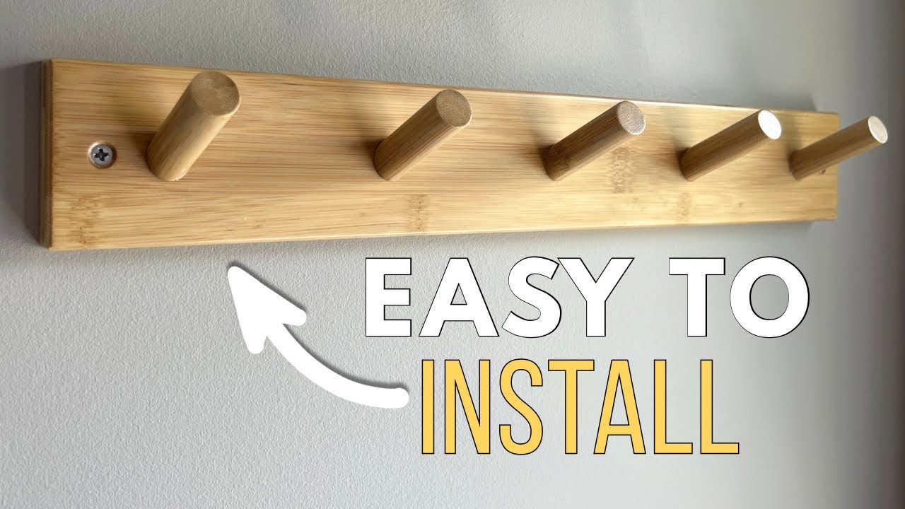 Easy to Install Coat Rack Wall Mount | Entryway Organizer