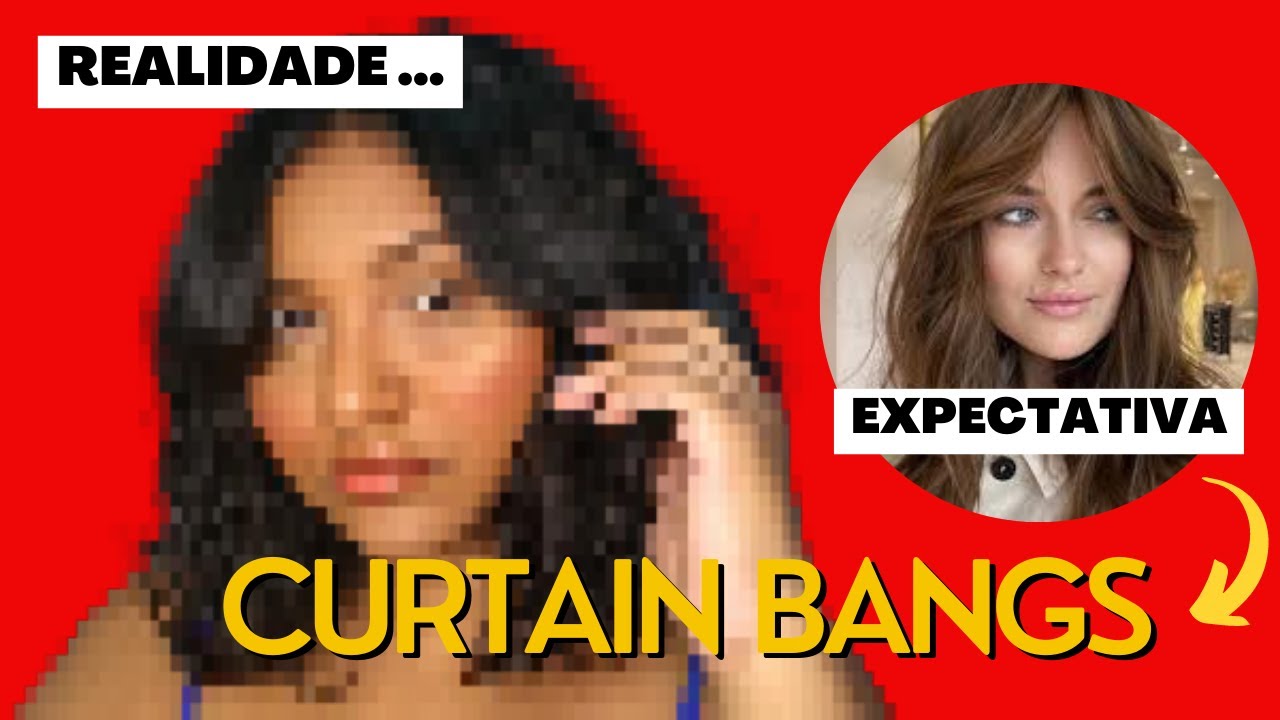 COMO CORTAR CURTAIN BANGS EM CASA! - CORTE FRANJA CORTININHA SOZINHA