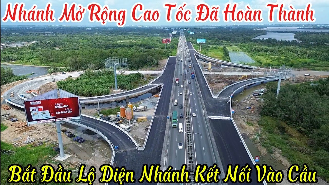 Nhánh Mở Rộng Cao Tốc Đã Hoàn Thành Thảm Nhựa | Bắt Đầu Lộ Diện Đường Kết Nối Tạm Với Cầu Nhơn Trạch