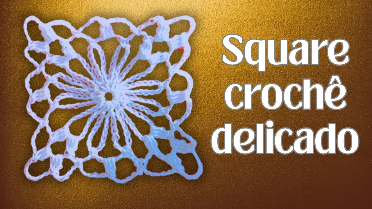 Aprenda : Quadradinho de croche/ square rendado crochê @Pontos e Peças Marly Thibes