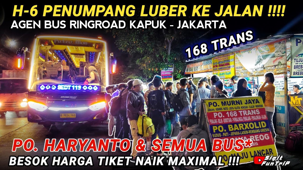 Saatnya Bus Bantuan Tampil‼️ PANTAUAN LANGSUNG ARUS MUDIK H-6 🔥 AGEN BUS PO.HARYANTO RINGROAD KAPUK