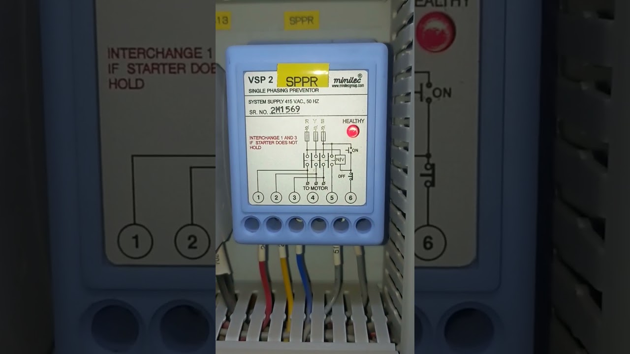 SPPR | single phase preventer relay | SPP relay | Phase reversed protection relay