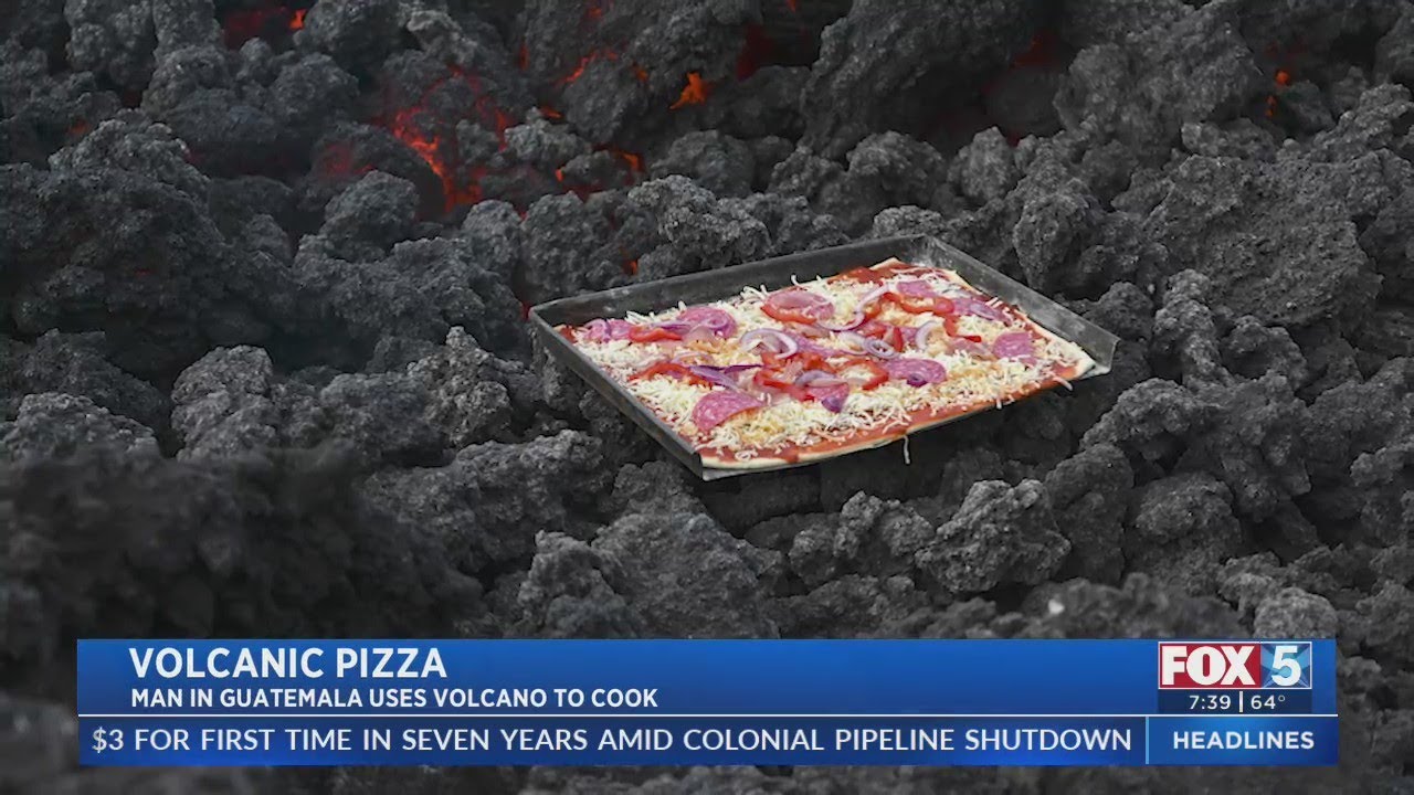 Man In Guatemala Uses Volcano To Cook Pizza