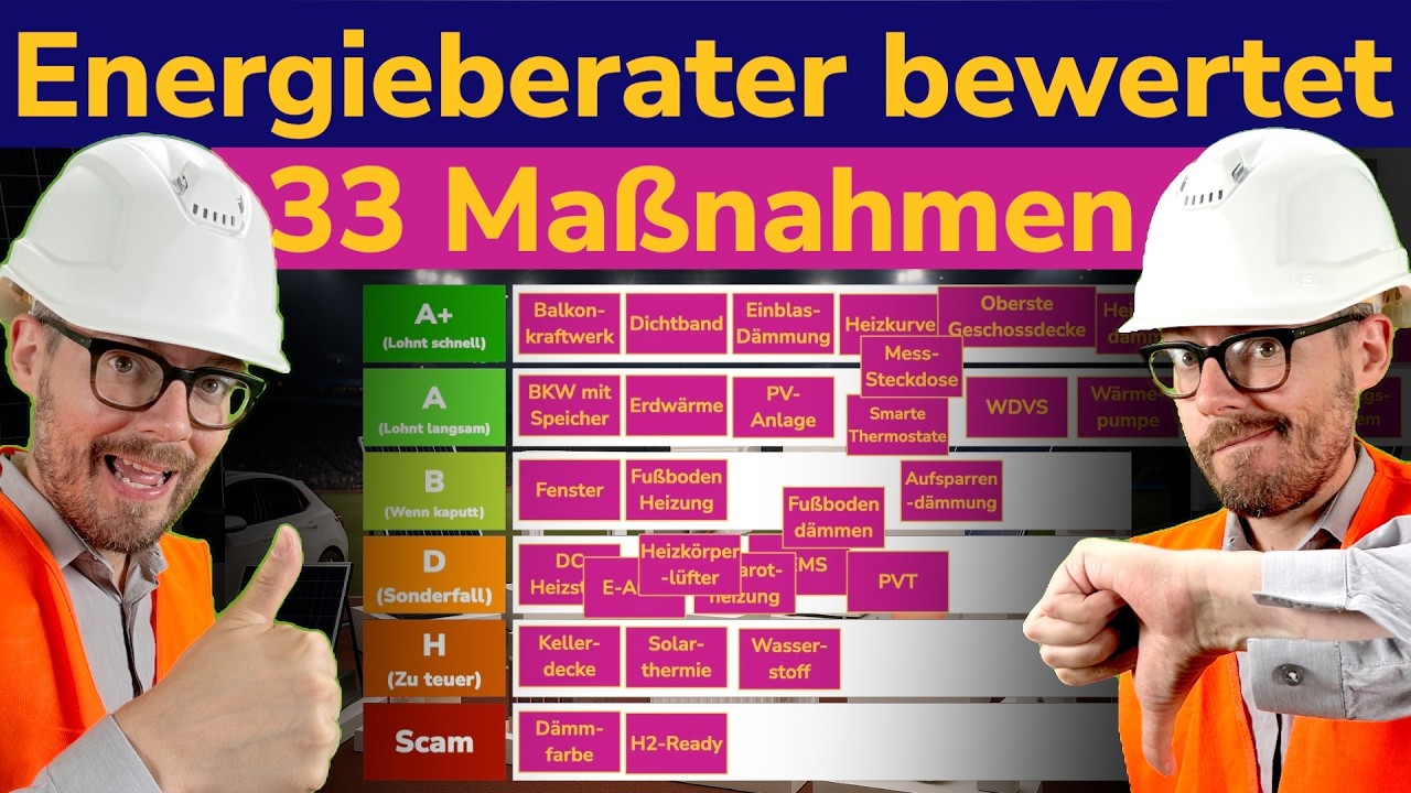 Von Balkonkraftwerk bis D&auml;mmfarbe: Die besten und schlechtesten Energiesparma&szlig;nahmen im Vergleich