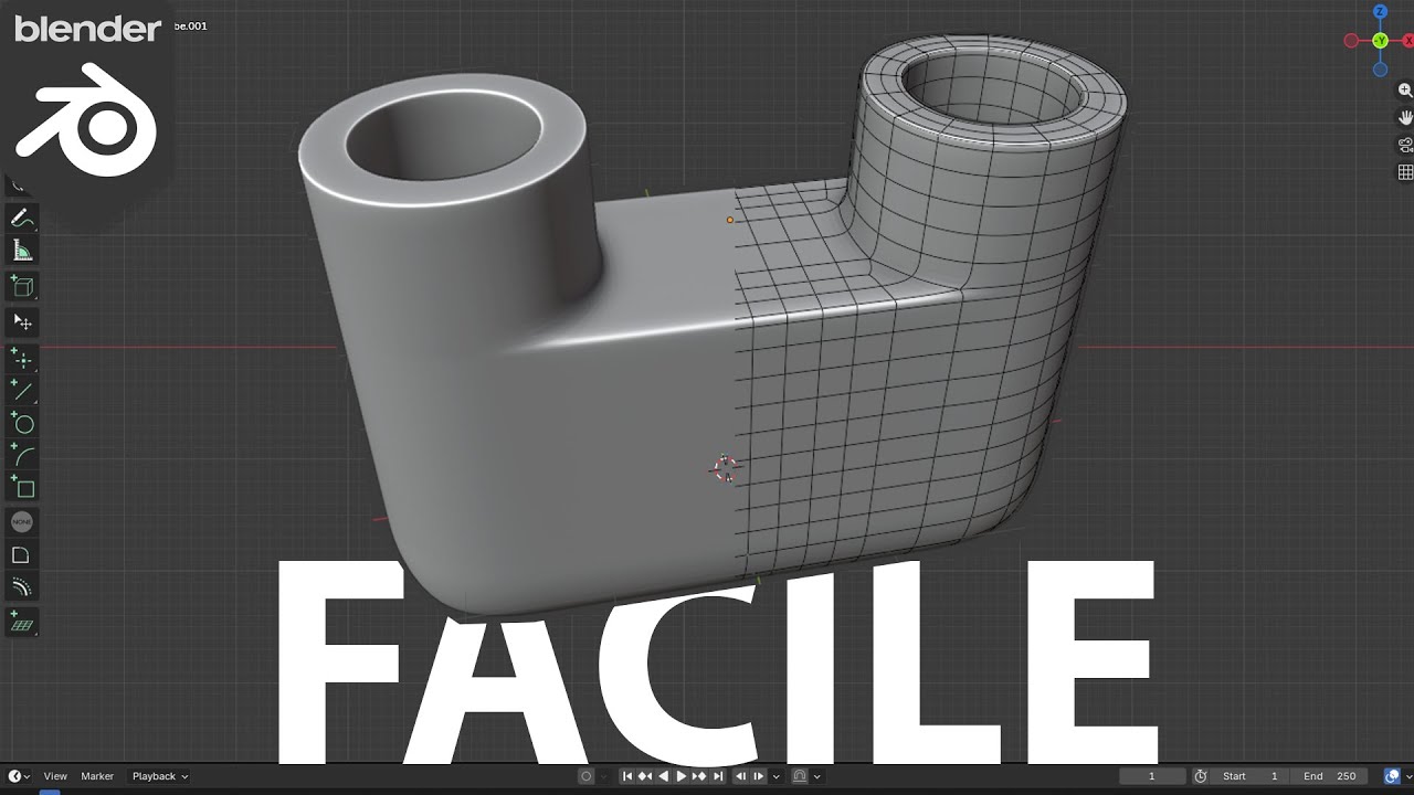 Blender fr  -  Apprendre blender | Exercice de Modélisation - Hard surface  | Débutant [TUTO FR]