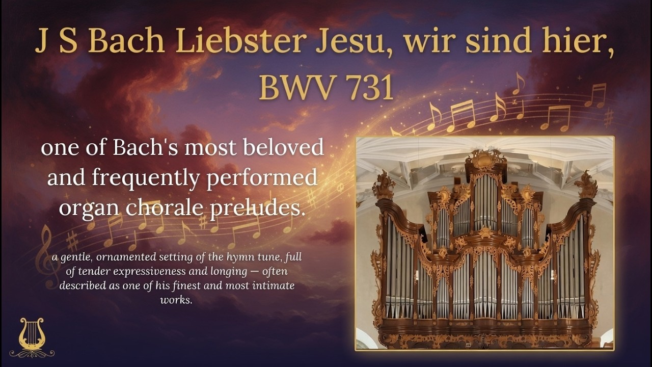 J S Bach Liebster Jesu, wir sind hier, BWV 731 for Organ