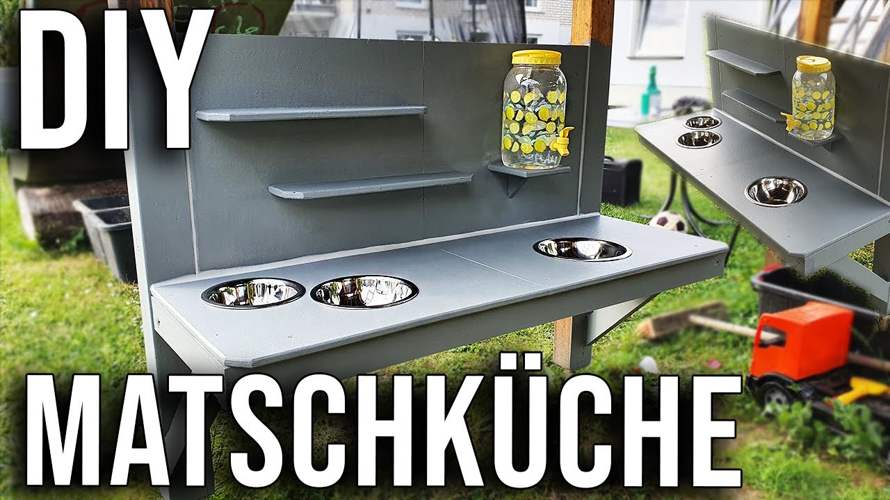 Matschküche selber bauen / Spielküche für Kinder
