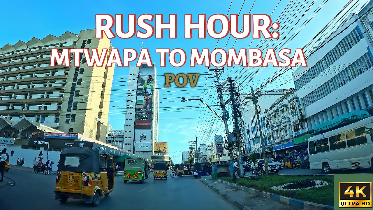 Driving in KENYA: Mombasa Evening Rush Hour: MTWAPA to MOMBASA Town | 4K POV Drive