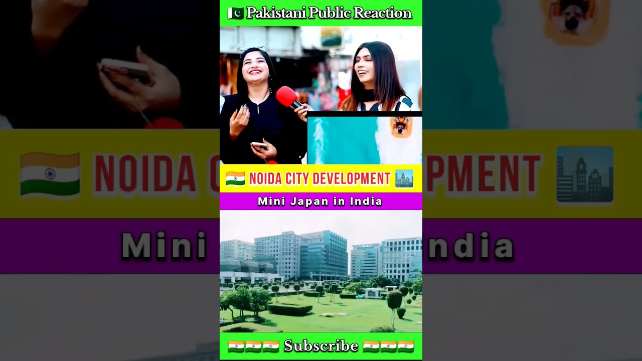 Noida City Development 🏙️ Pakistani Girl Reaction 😳#shorts