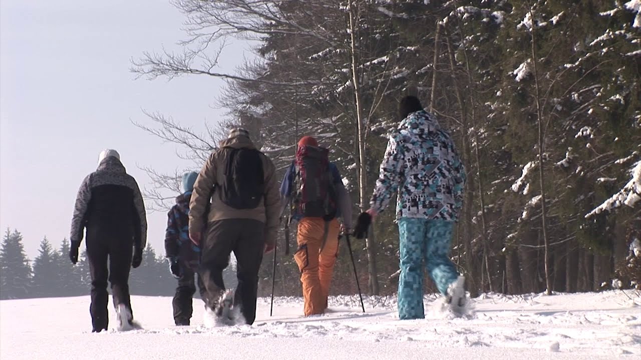 Zimní Broumovsko: Výlet na sněžnicích do skal