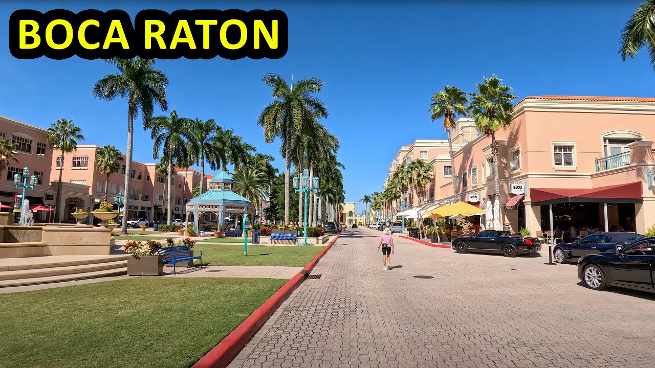 Boca Raton Florida Driving Through