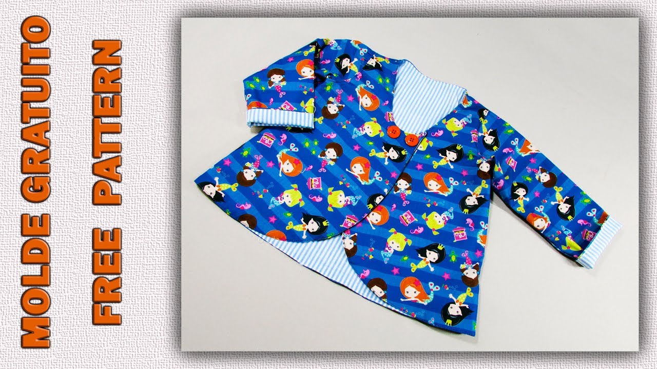 Blusa Transpassada -18 meses a 8 anos - Molde Gratuito