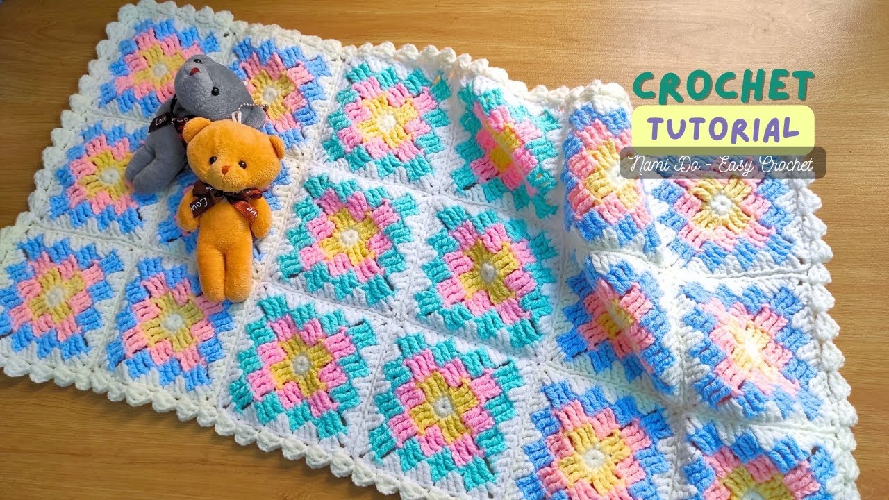 Easy Crochet Baby Blanket Tutorial _ Step by step Tutorial