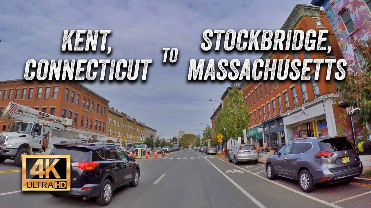 Scenic Autumn Drive from Kent, Connecticut to Stockbridge, Massachusetts - October 2023 - 4K