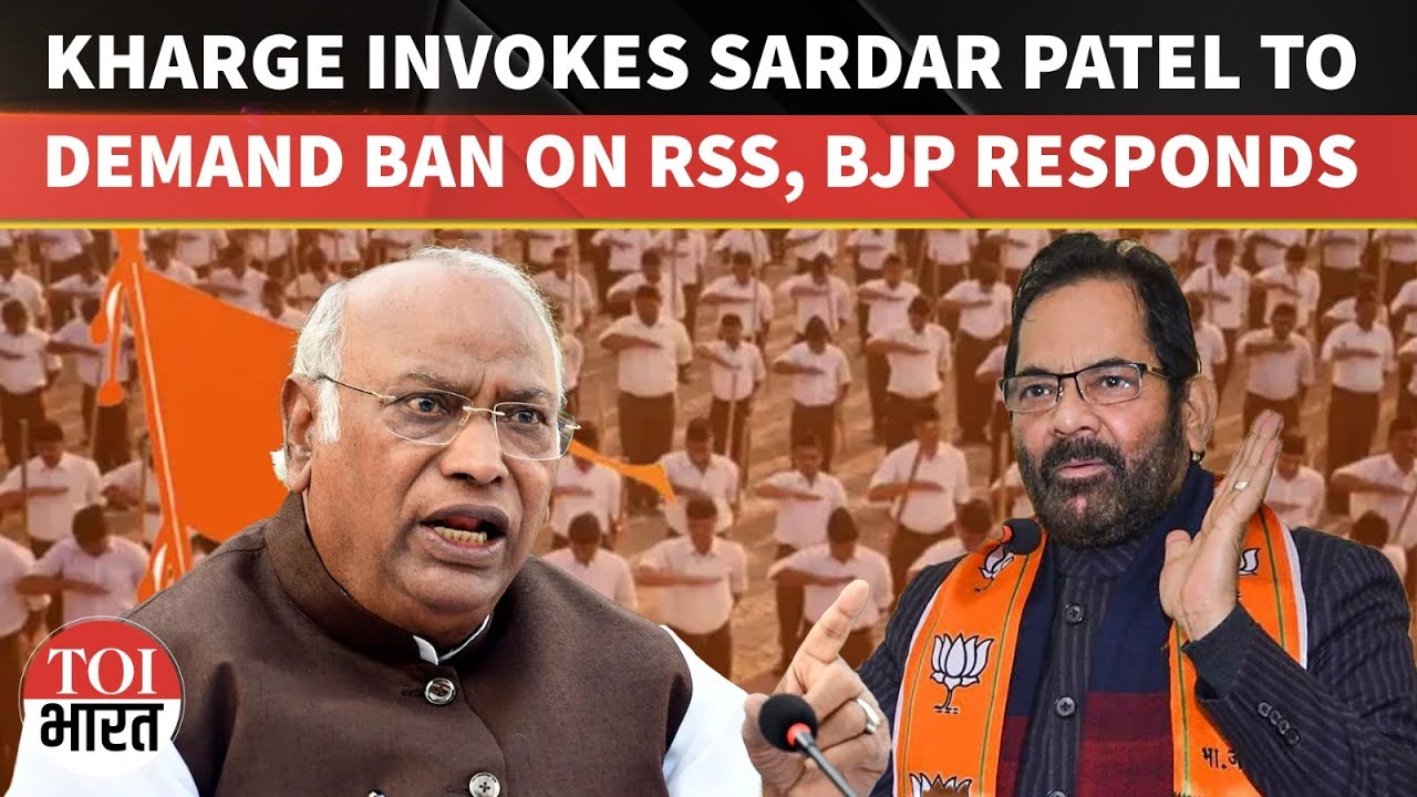 Mallikarjun Kharge Cites Sardar Patel's Letter To Demand Ban On RSS, BJP Hits Back | Congress