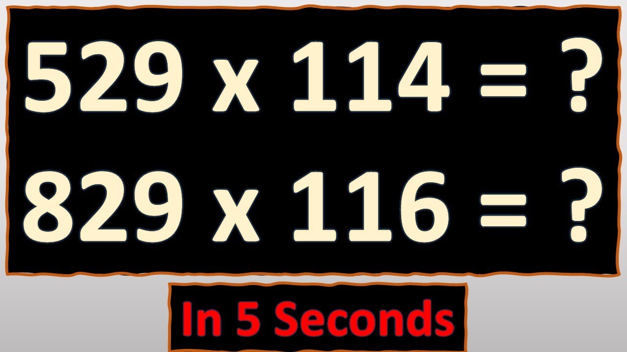 Amazing Multiplication Trick