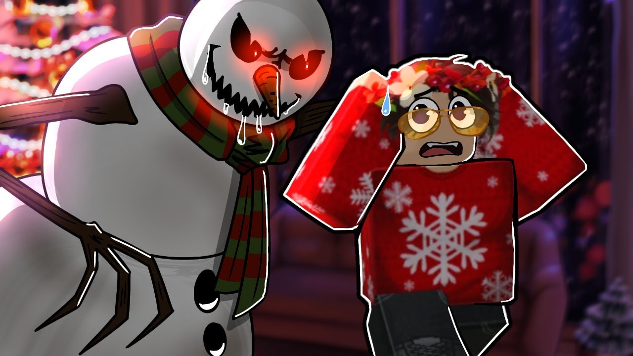 We got CHASED by a snowman!! || ROBLOX Sinister Christmas