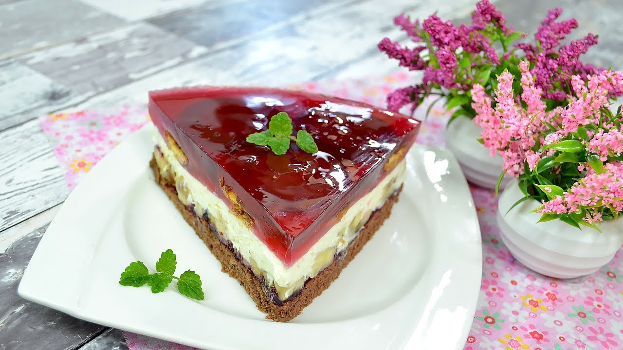 Bananowiec z delicjami i mascarpone - Jak zrobić - Smakowite Dania