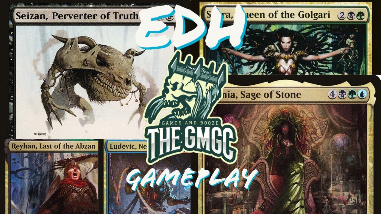 4 player edh gameplay. Ludevic and Reyhan vs Seizan vs Damia vs Savara