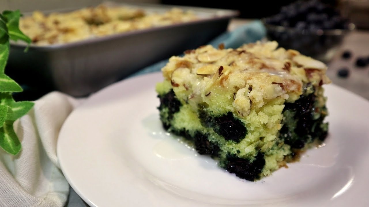 Moist Blueberry Almond Coffee Cake Recipe