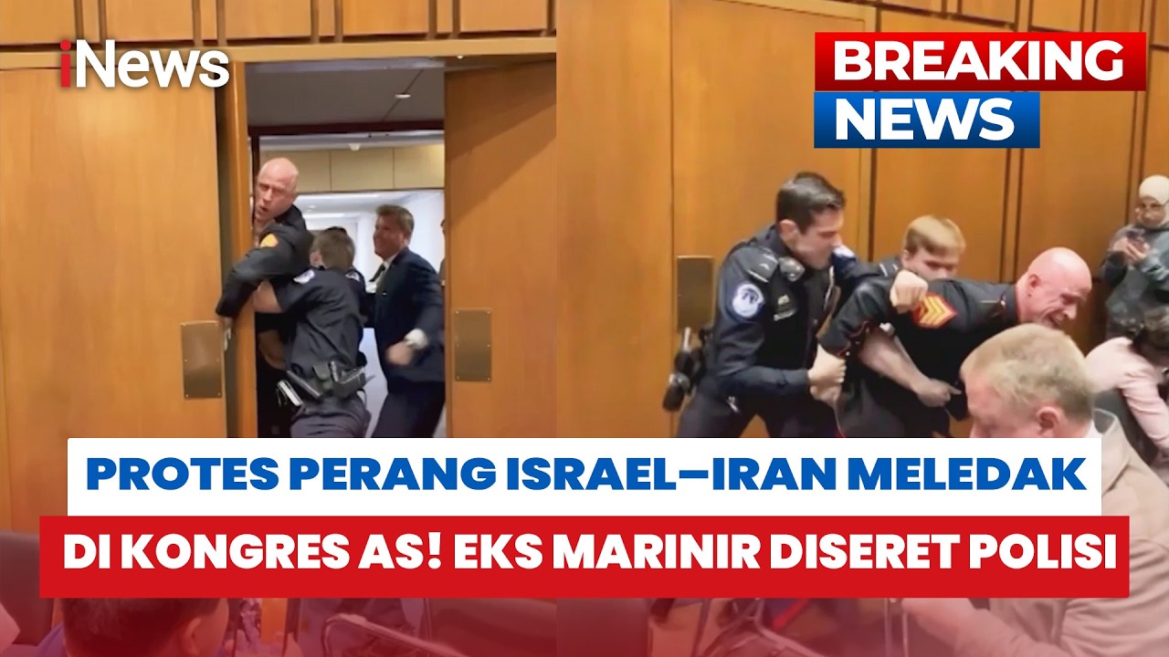 Teriakan Tolak Perang Menggema di Kongres AS! Eks Marinir Diseret Polisi hingga Terluka