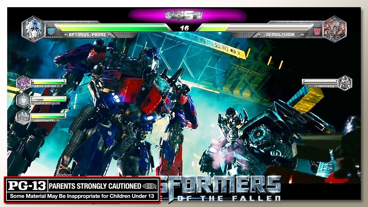 Optimus Prime vs Demolisher with Healthbars