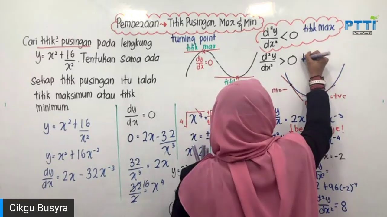 [LIVE] PTTI ADDMATH SPM - TITIK PUSINGAN, MINIMUM DAN MAKSIMUM