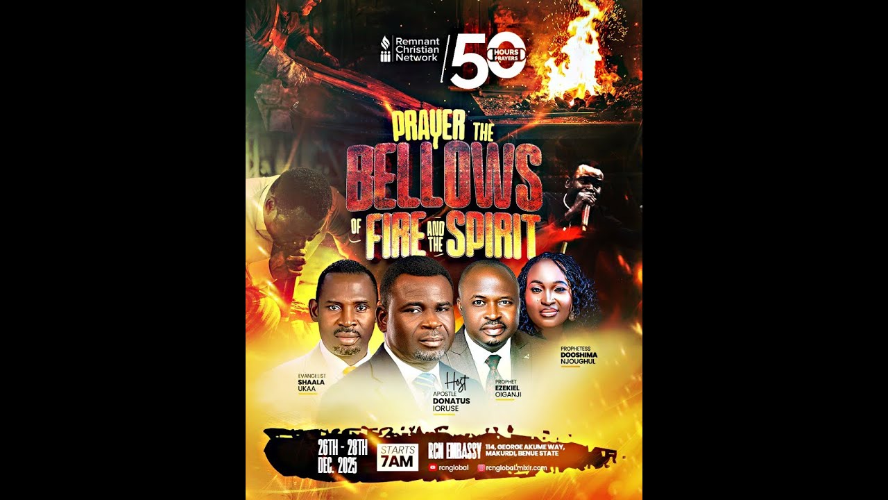 50 HOURS PRAYER || PRAYER THE BELLOWS OF FIRE AND THE SPIRIT || APST. DONATUS  || 27TH  DEC. 2025