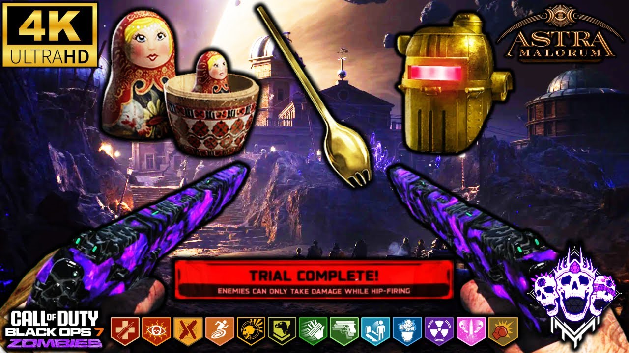 BO7 ZOMBIES *GOLDEN SPORK & MATRYOSHKA DOLL* RELICS UNLOCKED!! (ASTRA MALORUM) 4K 60 (BLACK OPS 7)