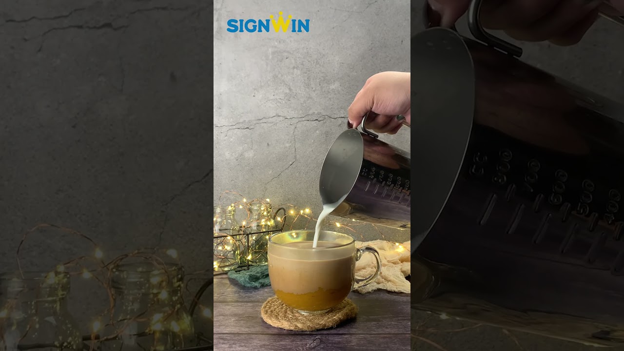 南瓜香料拿鐵 How To Make Pumpkin Spice Latte #三得冠 #簡單三步驟人人是行家 #signwin