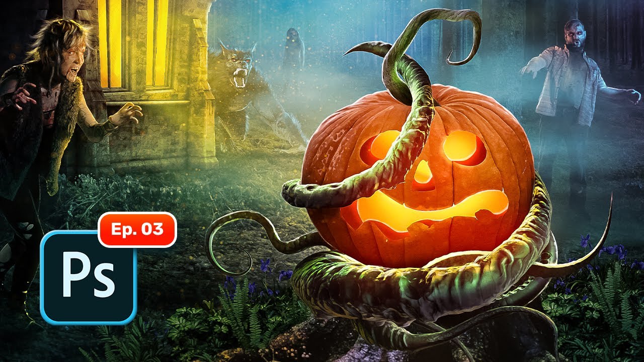 Create a scary Halloween Pumpkin face - Do it Better Photoshop Contest