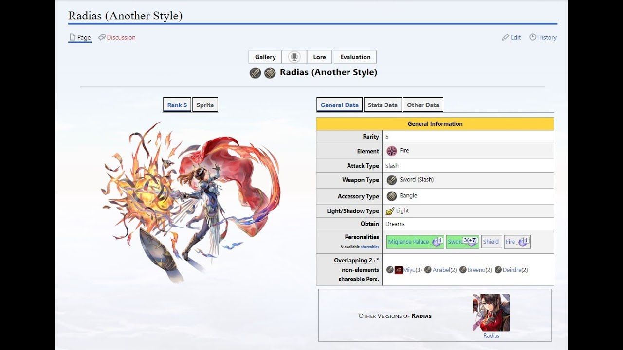 Casual Crono's Another Eden Character Development: Radias AS