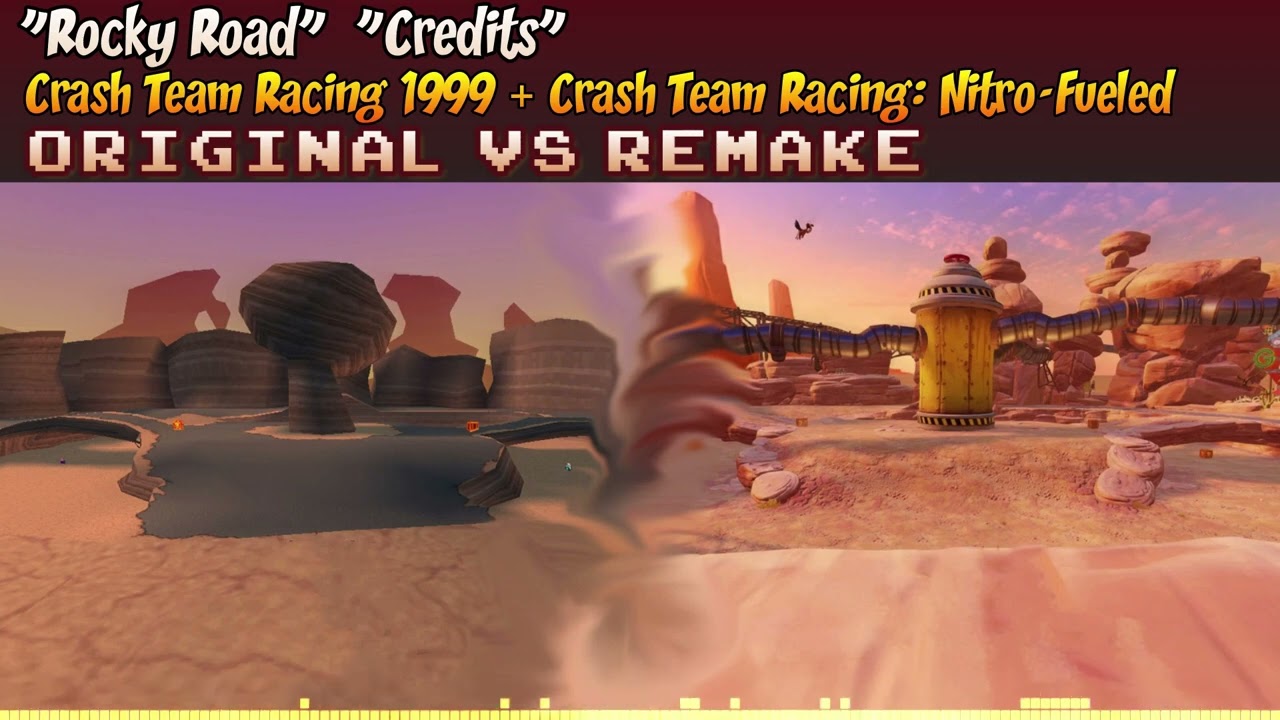 ♦ [Original + Nitro-Fueled] Crash Team Racing MASHUP — Rocky Road (Crystals/Battle/Credits)