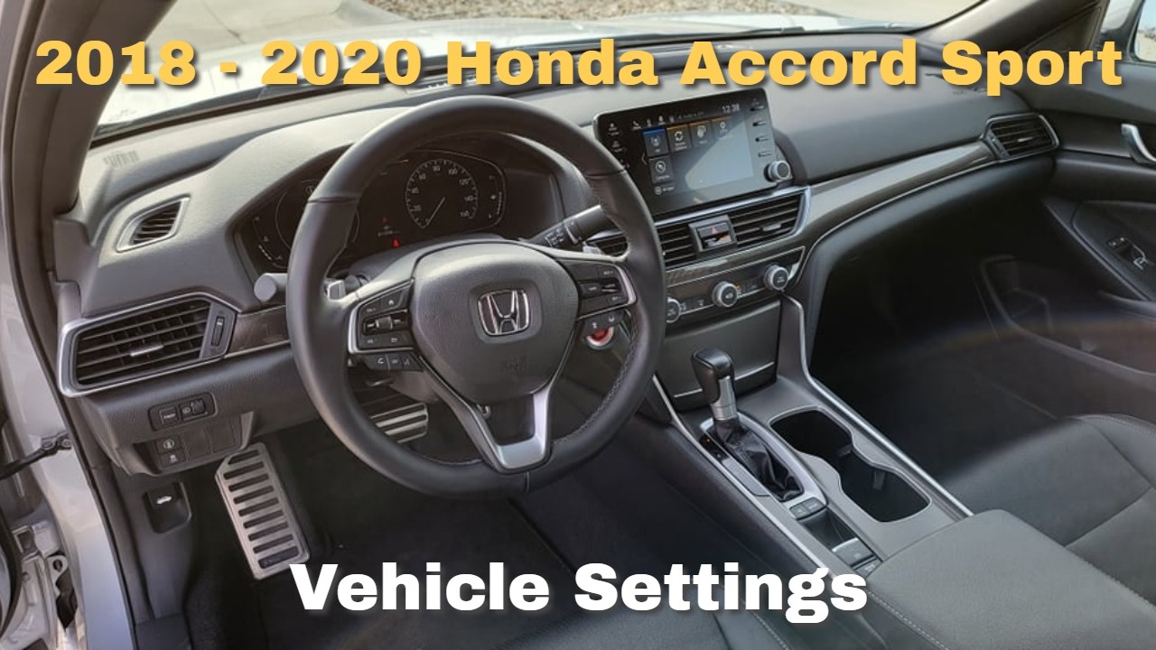 Настройки автомобиля Honda Accord Sport 2018–2020 годов выпуска