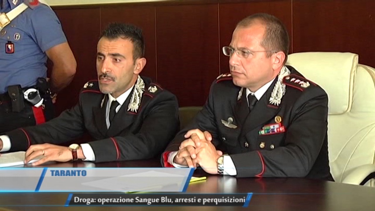 Taranto Operazione Sangue blu arresti per droga TG Teleregione 20 06 2017