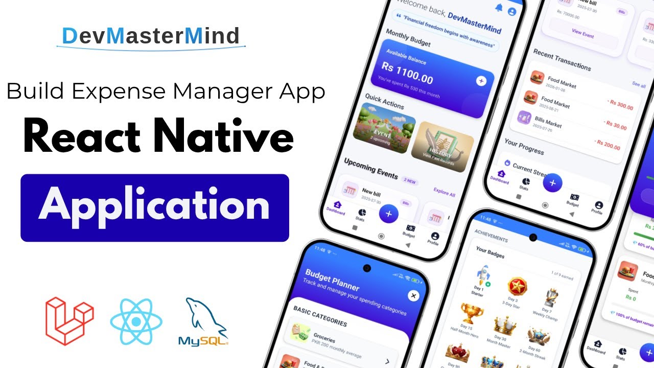 Modern Expense Tracking App with AI Features in React Native & Laravel