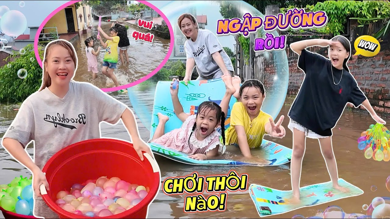 Trời Mưa Ngập Đường – Team Hà Hí Nghỉ Quay Để Bắt Cá, Check-in Vui Giữa Biển Nước