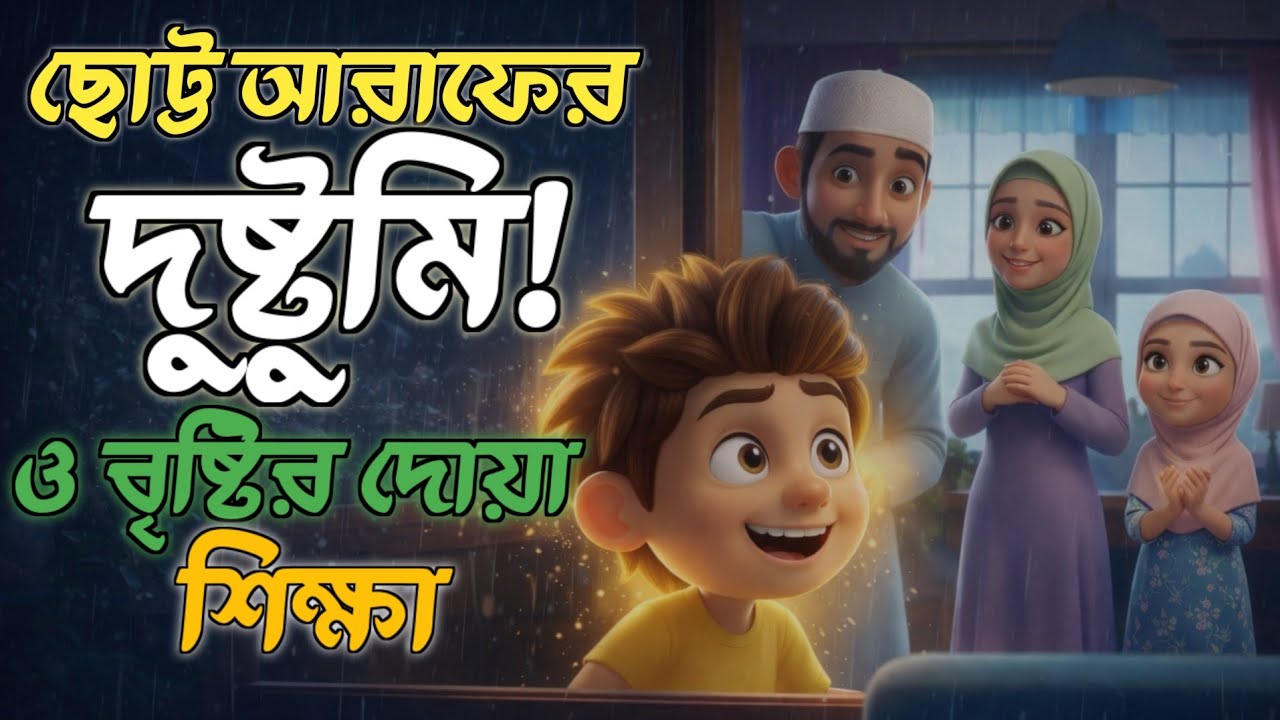 ছোট্ট আরাফের দুষ্টুমি ও বৃষ্টির দোয়া | শিশুদের ইসলামিক গল্প।Bangla Moral Story