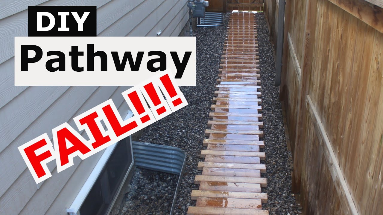 DIY Pathway with wood and drainage rock | UPDATE!!!