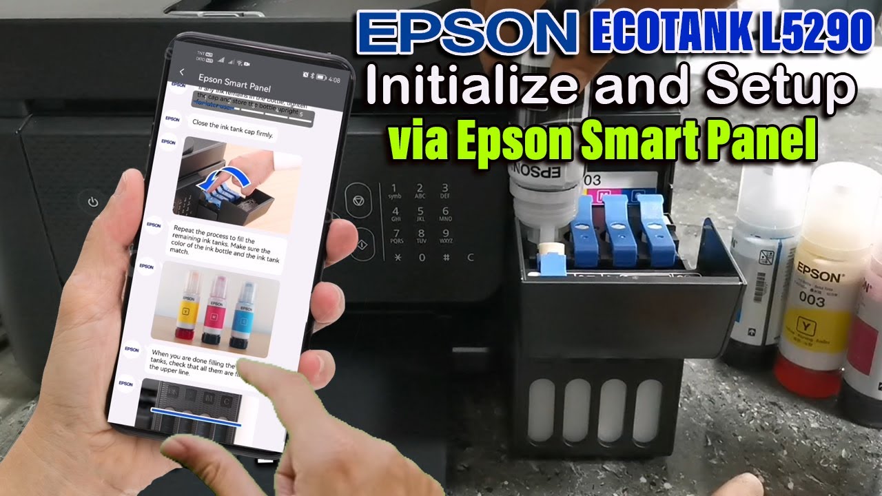 Epson L5290 EcoTank Printer - Quick Unboxing and Initialize Setup via Epson Smart Panel Mobile App.