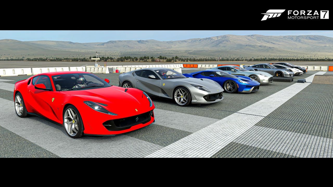 Top 12 Fastest Favorite Supercars Drag Race | Forza Motorsport 7 (Stock)